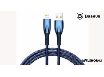 Baseus Glimmer Lightning adat/töltő kábel 2,4A 1m - Kék