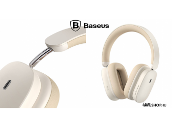 Baseus Bowie H1 vezeték nélküli bluetooth fejhallgató - Fehér/Bézs