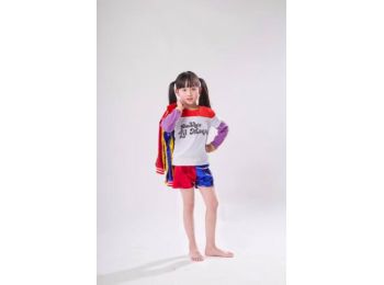 Harley Quinn gyerek, kislány jelmez szett - méret:M