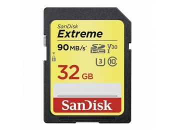 SanDisk Extreme SDXC™ 32 GB memóriakártya(100MB/s olvasási / 70MB írási sebesség ) UHS-I, Class 1...