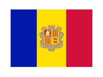 Nemzeti lobogó ország zászló nagy méretű 90x150cm - Andorra, andorrai
