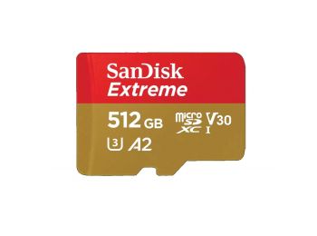 SanDisk  microSDXC™ Mobile Extreme™ 512GB memóriakártya + adapter, (190MB/s olvasási / 130MB írás...