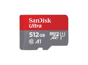 SanDisk  microSDXC™ Mobile Ultra™ 512GB memóriakártya, + adapter, (150MB/s) class 10, A1