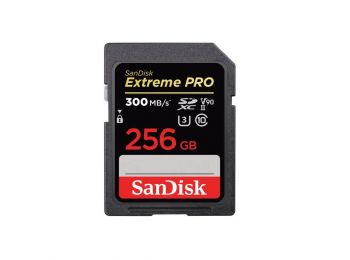 SanDisk Extreme Pro  SDXC™ 256 MB memóriakártya 300 MB/s olvasás UHS-II, U3, V90