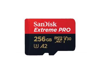 SanDisk microSDXC™ Mobile Extreme PRO™ 256GB memóriakártya, + adapter, (200MB/s olvasási /140MB í...
