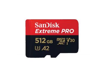 SanDisk microSDXC™ Mobile Extreme PRO™ 512GB memóriakártya, + adapter, (200MB/s olvasási /140MB í...