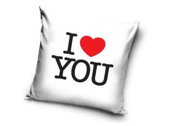 I LOVE YOU díszpárnahuzat 40x40 cm