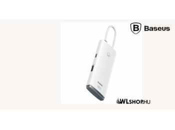 Baseus Lite 5in1 Multifunkcionális USB-C HUB 3x USB 3.0 + HDMI + USB-C PD - Fehér