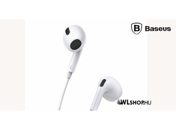 Baseus vezetékes fülhallgató/headset Encok H17 - Fehér