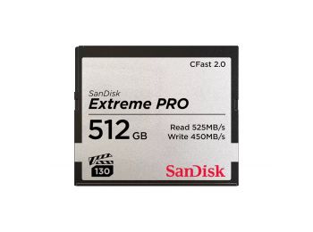 SanDisk Extreme Pro CFast™ 512GB 2.0 memóriakártya, VPG130 (525 MB/s  sebesség)