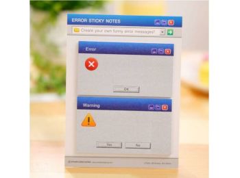 Öntapadós emlékeztető jegyzet - vicces Windows hibaüzen