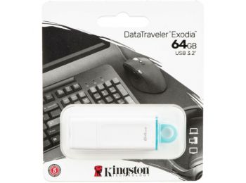 Kingston Datatraveler Exodia 64GB USB 3.2 Gen 1 DTX/64GB - fehér