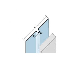 Fugaprofil, fekete, 2,5 m/szál