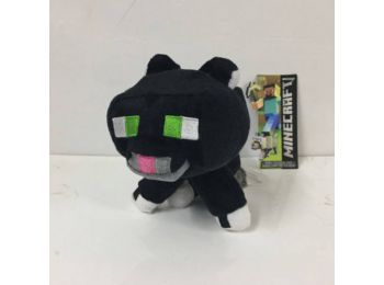 Minecraft plüss - Fekete ocelot párduc (ülő)