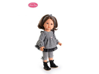 Antonio Juan Bella baba szürke-fekete szettben - 45 cm-es