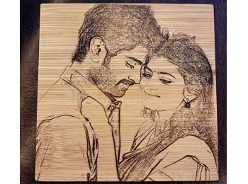 Egyedi fa poháralátét