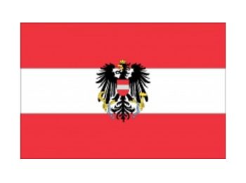 Nemzeti lobogó ország zászló nagy méretű 90x150cm - Ausztria, osztrák címeres