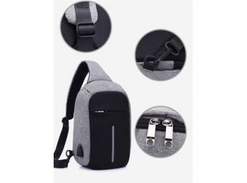 Lopásgátló oldaltáska hátizsák biztonsági táska USB 