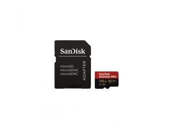 Sandisk MicroSDXC Extreme PRO memóriakártya 128GB, 200MB/s C10, V30, UHS-I, U3, A2