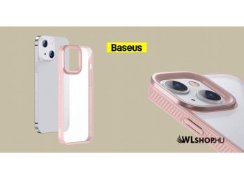 iPhone 13 átlátszó Crystal tok Baseus - Rózsaszín