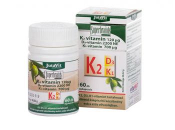 Jutavit K2- (120µg)+D3- (2200NE)+K1- (700µg) -vitamin lágyzselatin kapszula 60db