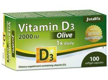 Jutavit D3-vitamin 2000NE+oliva lágykapszula 100db
