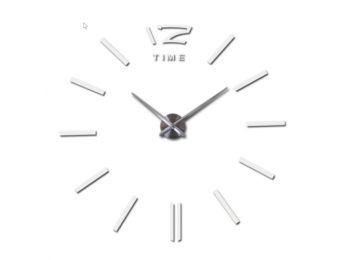 DIY nagy öntapadós dekor falióra - fehér