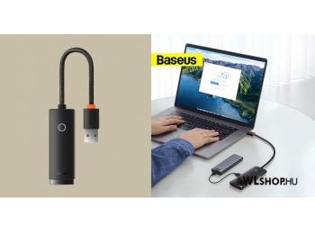 Baseus Lite Series 4 az 1-ben USB / 4x USB 3.0 HUB 25 cm - Fekete