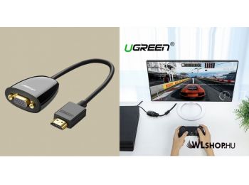 UGREEN HDMI-VGA adapter 1080p (MM105) - Fekete