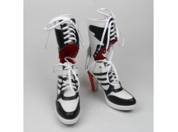 Harley Quinn cipő halloween farsang jelmez kiegészítő - csizma (37)