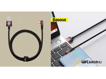 Baseus Elbow USB-C 90 °-os adat/töltőkábel 100W, 2m - Fe