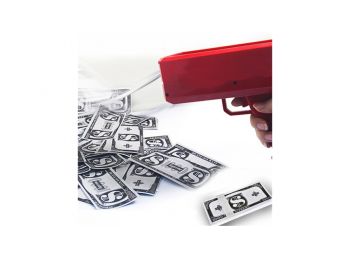 Bankjegy kilövő, pénz szóró pisztoly - 100db játékpé