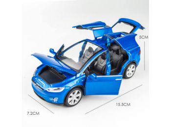 1:32 méretarányú Tesla Model X modellautó - kék