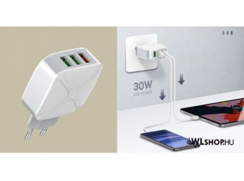 Ldnio 3USB QC 3.0 hálózati töltő A3310Q - Fehér