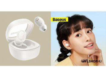Baseus Bowie WM02 vezeték nélküli fülhallgató/headset, BT.5.3,TWS - Fehér