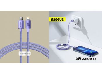 Baseus Crystal Shine USB-C/Lightning adat/töltőkábel, 20W