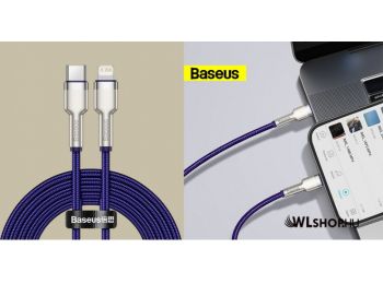 Baseus Cafule USB-C/Lightning adat/töltőkábel , 20W, 2m - Lila