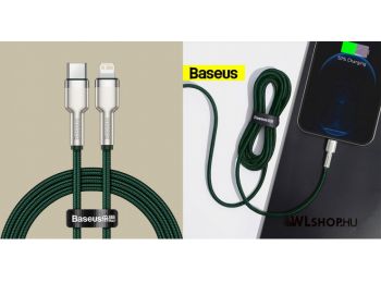 Baseus Cafule USB-C/Lightning adat/töltőkábel PD, 20W, 1m - Zöld