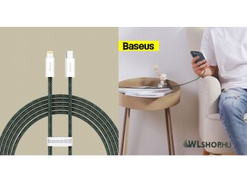Baseus Dynamic II USB-C/ Lightning  adat/töltőkábel 20W, 2m - Zöld