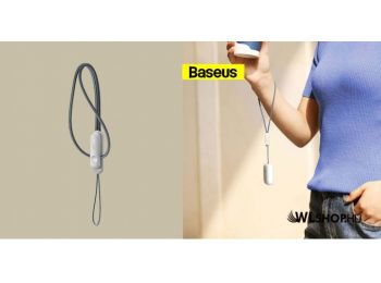 Baseus Crystal zsinóros karpánt fülhallgató tartóhoz - Szürke