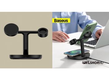 Baseus Stand 3 az 1-ben MagSafe induktív töltő + watch é