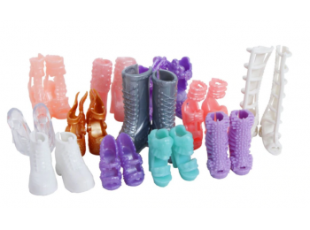 12 darabos kis játék cipő csizma szett barbie babákhoz