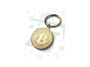 Bitcoin kriptopénz dísz érme, díszérem kulcstartó