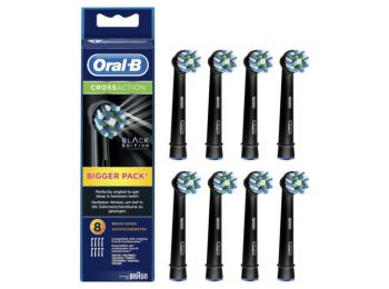 Braun Oral-B CrossAction BLACK EB50-8 elektromos fogkefe pótfejek 8db - fekete
