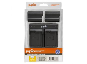 Jupio Value Pack 2x Nikon EN-EL15C 2100mAh-ás fényképezőgép akkumulátor + USB dual töltő (Nikon Z...