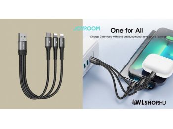 Joyroom USB-kábel 3 az 1-ben USB-C / 2x Lightning 3,5A, 0,1