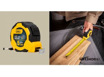 Deli Tools mérőszalag 5m/19mm - Sárga