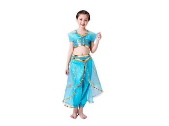 Aladdin - Jasmine, Jázmin hercegnő halloween farsangi kislány jelmez szett (méret:110)