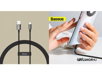Baseus Superior USB-C adat/töltőkábel 65 W, PD, 1m - Feke