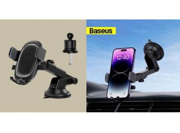 Baseus UltraControl autós telefontartó műszerfalra, szélvédőre, szellözőre - Fekete